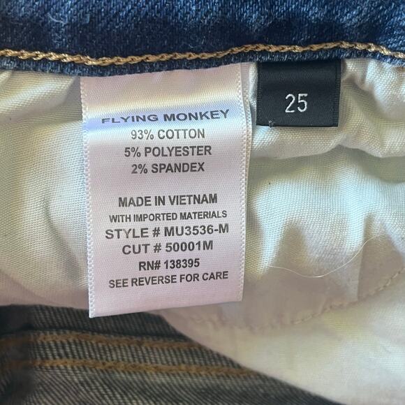 Flying Monkey Medium Wash Distressed Jean Jegging Size 25 - Picture 4 of 12